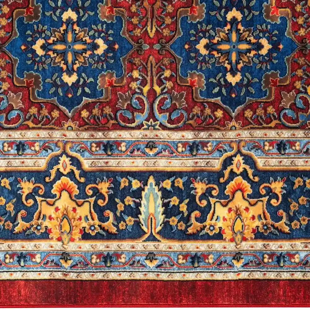فرش ماشینی سنتی طرح 25cs0350 لاکی 1000 شانه